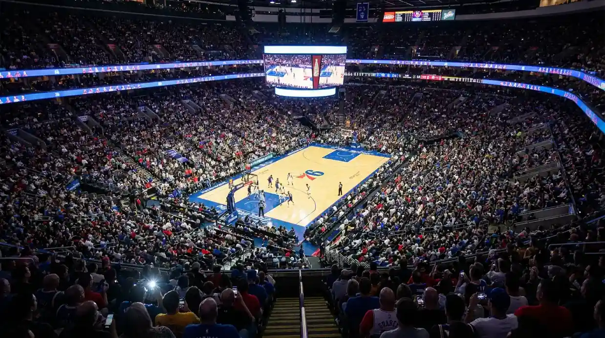 Препълнена арена на мач от NBA, най-дълбокият пазар за залагания