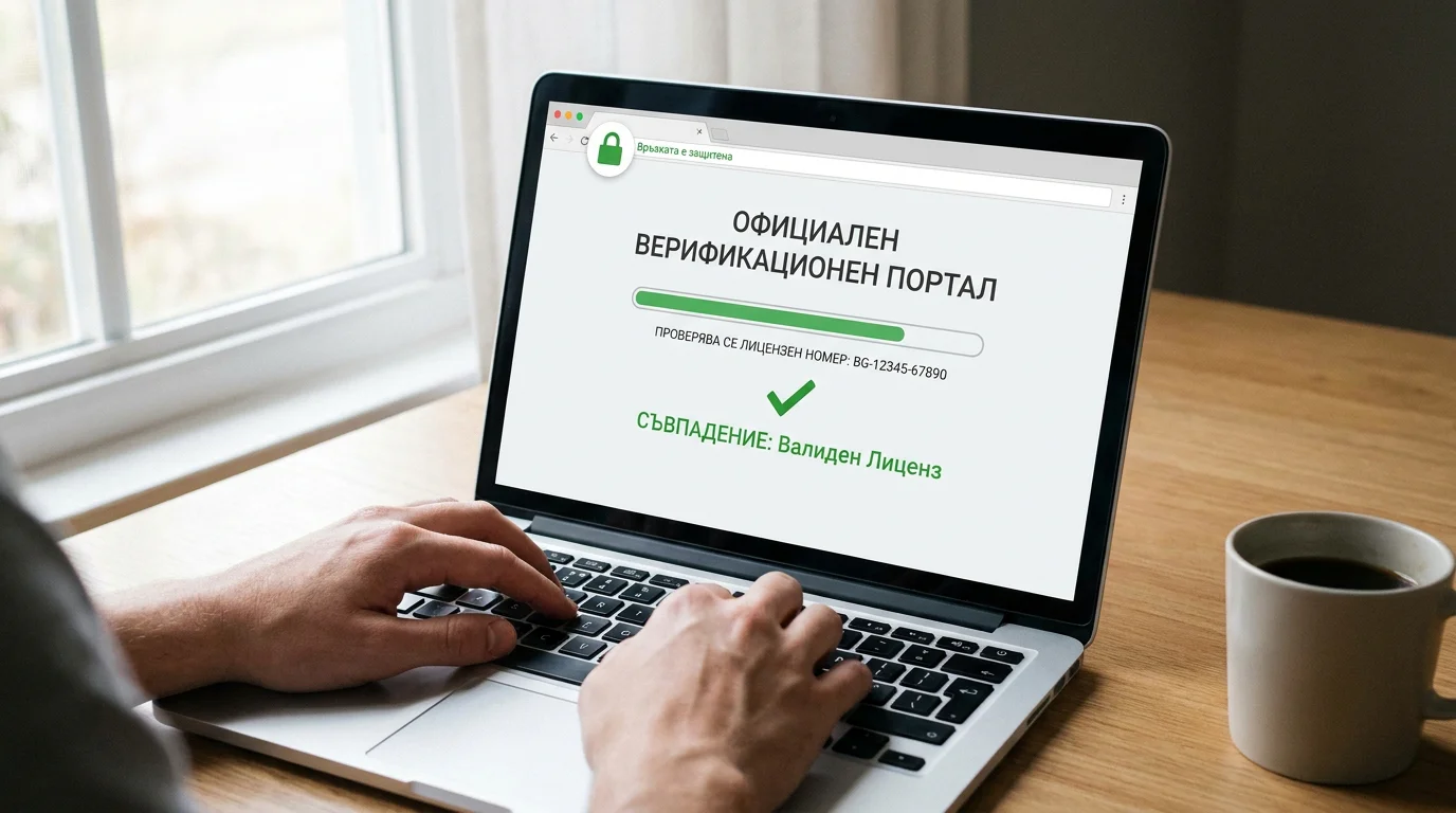 Проверка на легален сайт за залагания в официалния списък на операторите